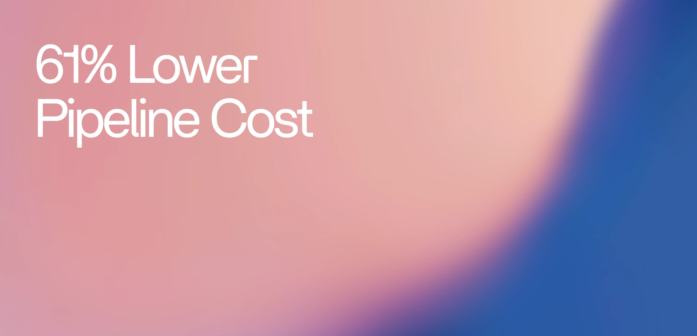 CPU: 61% lower pipeline cost. The real bottleneck was never compute.